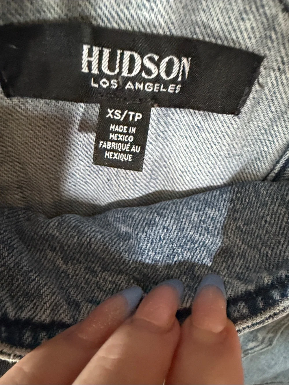 Light Blue Distressed Denim Short- Hudson overalls!!!